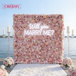 Artificial Flower Wall Manufacturer - Wholesale Roll up Silk White Rose Higher Quality