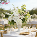 Artificial Floral Arrangement Manufacturer - Customized Tropical Natural Style Green White for Wedding