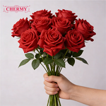 Artificial Rose Manufacturer - CM-TH1233 New Pink Latex Realistic Real Touch for Wedding