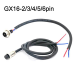 Aviation Connector - GX16 2/3/4/5/6Pin Waterproof - Copper Wires Cable Assemblies - Male Female