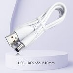 Power Cable - USB DC 1 Male Connector - 3.5x1.35x10 5.5*2.1mm CCTV 5525 LED Adapter OEM Jack
