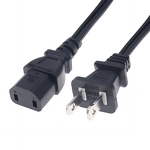 Extension Cord - 1.05m 2-Prong Polarized IEC C17 - NEMA Female IP11 - PVC SPT-1 Home Appliance