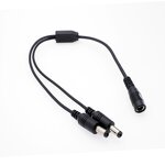 DC Cable - 5.5mm X 2.1*2.5mm PVC 1F2M 4-in-1 Y Splitter - CCTV 5525 LED Adapter Square