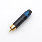 Audio Connector - Gold Plated Single RCA - Tekli Male Adapter 2P - Copper Nickel Welding ABS AV Plug