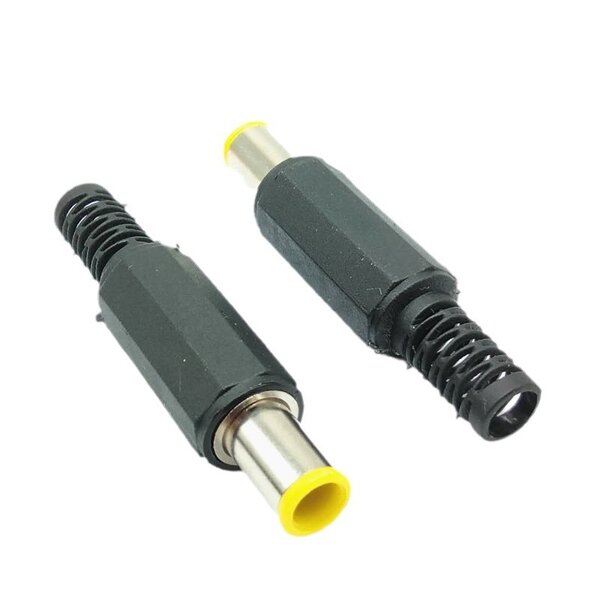 DC Connector - Yellow MCX 5.52.1-2.5mm 6.0/6.54.4mm Male Jack - Microwave Compatible OEM Brand