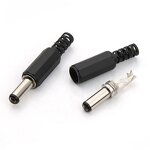 DC Connector - 5.5*2.1/2.5mm CCTV LED Camera - 14-30V 1.0A Aluminum Copper 5525 Welding Assembly