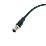 Cable Connector - M12 Male Female Waterproof - 2-1 Pin PVC PUR Straight Angle - Power Extension Cord