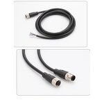 Cable Connector - Custom Cat 6 Power Extension - M8 Connector 3 Pin - Audio Video Electrical PC Housing