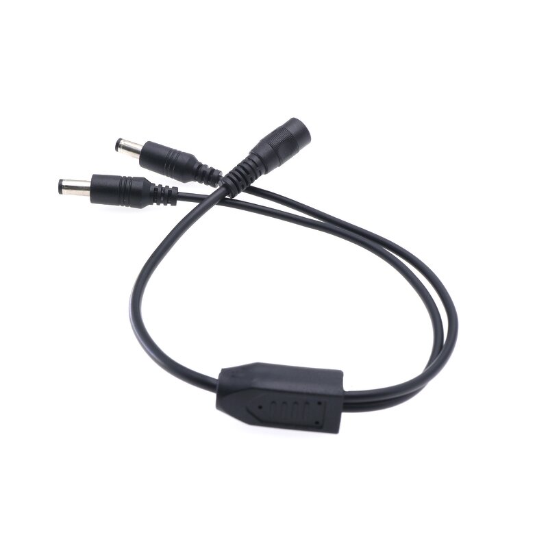 DC Cable - 5.5mm X 2.1*2.5mm PVC 1F2M 4-in-1 Y Splitter - CCTV 5525 LED Adapter Square