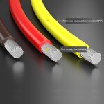 Custom 1007 US American Standard PVC Electrical Extension Cord 300V 21core 20AWG Silicone Wires Solid Bare Conductor Power Cable