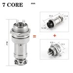 Aviation Connector - GX12 MCX Lockable - Circular Flange Panel Mount 2-10 Core - Microwave 3/16/20/30 Core