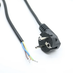Power Cable - 1.5M 16A 3Pin Stripped EU Plug - 0.75/1.0/1.5/2.5mm² Copper Wire - Semi-Finished CEE