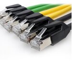Network Cable - High Flex Industrial Cat6 UTP - 10Gbps 8 Core Drag Chain - ETL/CE Certified EU/US Plug