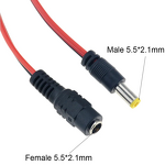 25CM Test Leads Wire with Alligator Clip DC Power Plug Adapter 5.5*2.1mm DC Crocodile Male Female Connect Line