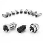 Aviation Connector - GX12 MCX Lockable - Circular Flange Panel Mount 2-10 Core - Microwave 3/16/20/30 Core