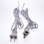 Power Cord - American Standard 2-Pin Plug - 18AWG PVC Pure Copper - Computer Electrical Extension USA