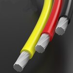 Custom 1007 US American Standard PVC Electrical Extension Cord 300V 21core 20AWG Silicone Wires Solid Bare Conductor Power Cable