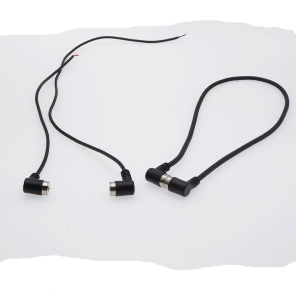 2 Core Pin Charging Cable Extension Bend Right Angle Magnetic Suction Power Cord Electrical Supplies Connector Plug Adapter PC