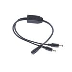 DC Cable - 5.5mm X 2.1*2.5mm PVC 1F2M 4-in-1 Y Splitter - CCTV 5525 LED Adapter Square
