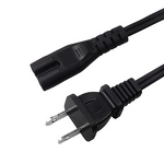Power Cord - 1M Figure-8 C7 IEC Connector - 15A Capacity IP20 - Home Appliance Industrial Equipment