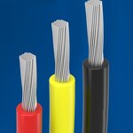 Custom 1007 US American Standard PVC Electrical Extension Cord 300V 21core 20AWG Silicone Wires Solid Bare Conductor Power Cable