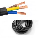 AC Power Plug - 3 Prong Extension Cord - Table Lamp American Standard 14/16/18AWG - NEMA Flat Head