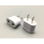 AC Power Cord - White 2-Pin IEC Male Connector - 2A Rated Current - Korean Home Converter