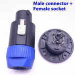 Audio Connector - 8 Core Pin Aviation Plug - Speaker Amplifier Round Socket - 8-Core Male Female Audio