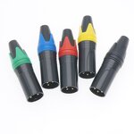 Audio Socket - Male Female 3-Pin XLR Solder Type - Brass Contact - Video Audio Accessory