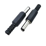 DC Connector - 5.5*2.1/2.5mm CCTV LED Camera - 14-30V 1.0A Aluminum Copper 5525 Welding Assembly