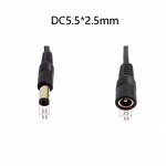 Power Adapter - ZHONGFEI DC Cord Y Splitter - 5.5x2.1/2.5mm 15A 12V - Female to Male DC Plug