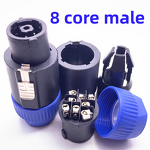 Audio Connector - 8 Core Pin Aviation Plug - Speaker Amplifier Round Socket - 8-Core Male Female Audio