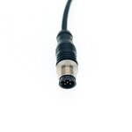 Cable Connector - M12 Male Female Waterproof - 2-1 Pin PVC PUR Straight Angle - Power Extension Cord
