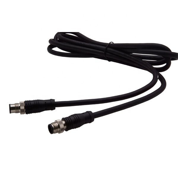 Power Cord - M12 Single Head Custom Plug - ITT Male Female Industry Aviation - Copper Core Extension