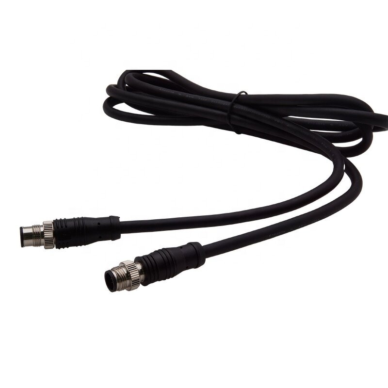 Power Cord - M12 Single Head Custom Plug - ITT Male Female Industry Aviation - Copper Core Extension