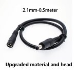 DC Power Cable - 5.5*2.5/2.1mm Straight DC5525 Plug - Open Extension Male to Female 1 Pin Custom Audio