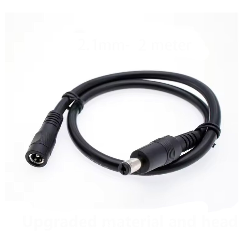 DC Power Cable - 5.5*2.5/2.1mm Straight DC5525 Plug - Open Extension Male to Female 1 Pin Custom Audio