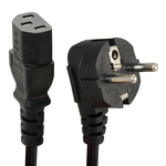 Power Cable Extension - Custom IEC C13 EU - 1.05m AC Supply - PC TV Monitor Home Appliance