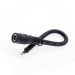 Power Cord - Custom 12V DC CCTV Jack - 5.5/5.1x2.1/2.5mm Injector Pigtail OEM Pen End CCTV