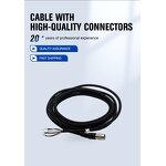 Wire - Hr10A-7P-6S 6-Pin Female Hirose - Industrial Camera CCD Lens 15m Power Extension IEC Female