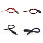 Power Cord - Custom 12V DC CCTV Jack - 5.5/5.1x2.1/2.5mm Injector Pigtail OEM Pen End CCTV