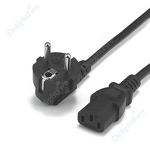 Power Cable Extension - Custom IEC C13 EU - 1.05m AC Supply - PC TV Monitor Home Appliance