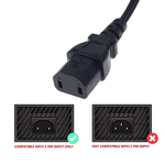 Extension Cord - 1.05m 2-Prong Polarized IEC C17 - NEMA Female IP11 - PVC SPT-1 Home Appliance