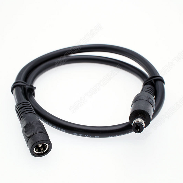 Power Cable - Copper Core 5.5*2.5/2.1mm PVC - Male Female Connector Industrial Adapter