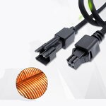 Power Cord - ZHONFEI SM 2P Pin LED Detection - Soft PVC Rotating Male Mother - Special Light Source
