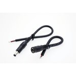 DC Connector - 12V DC Power Plug Female Jack - 5.5X2.1mm MCX 1/2 Pin 15cm LED Strip Adapter