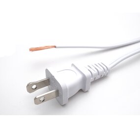 Power Cord - American Standard 2-Pin Plug - 18AWG PVC Pure Copper - US Computer Electrical Extension