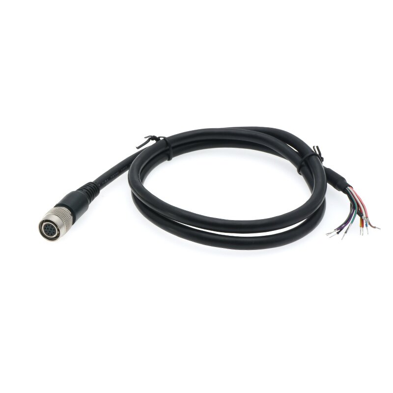 Power Cord - 10m High Flex Industrial Camera Trigger - Soft PVC 12 Core Female Hirose Hr10a-7p-12s