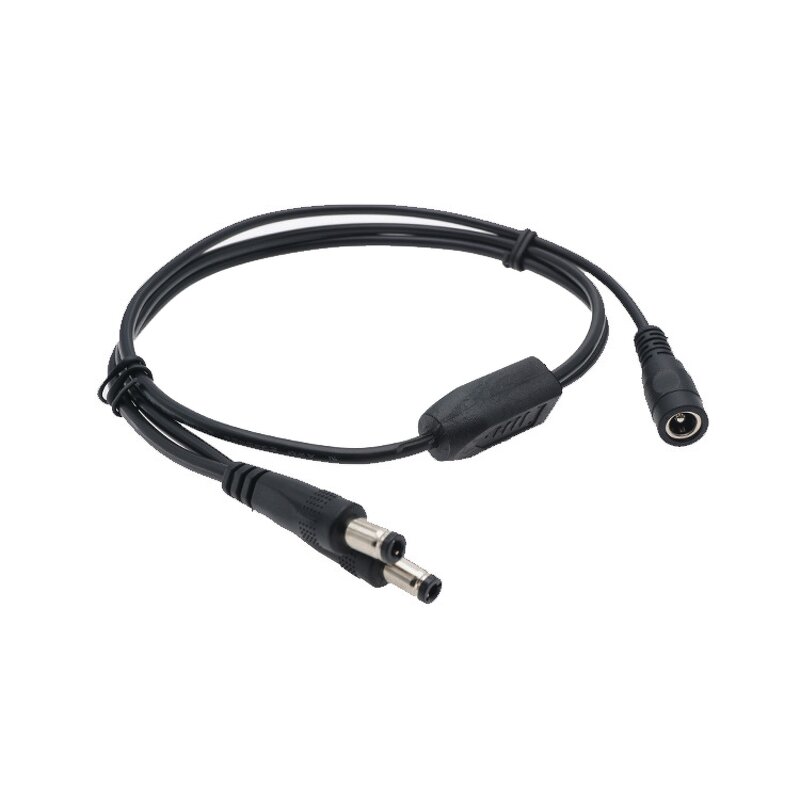 Power Adapter - ZHONGFEI DC Cord Y Splitter - 5.5x2.1/2.5mm 15A 12V - Female to Male DC Plug