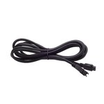 Power Cord - ZHONFEI Black PVC Silicone 3m - Light Source Extension Male/Female Electrical Power
